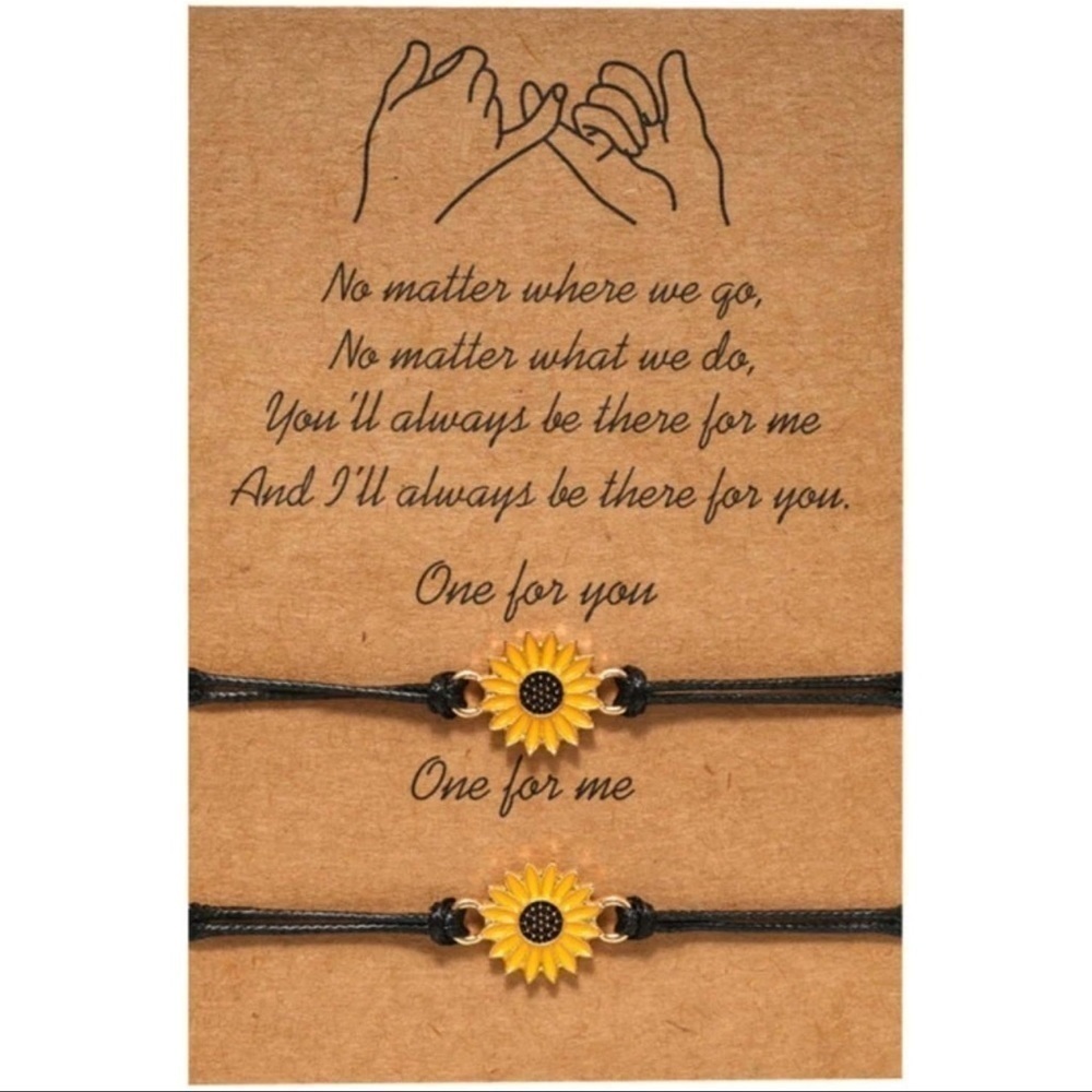 BEST FRIENDS SUNFLOWER BRACELET DUO SET - Picture 3 of 4